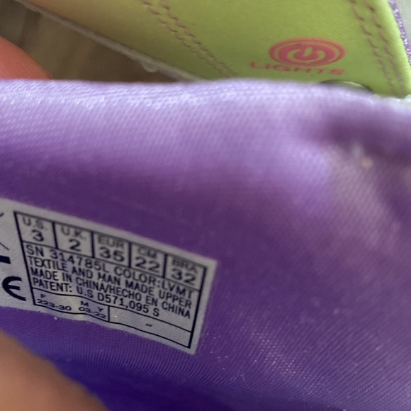 Skechers Shoes Girls Size 3 314785 SLIGHT TWINKLE SPARKS WING CHARM Iridescent - Picture 8 of 11